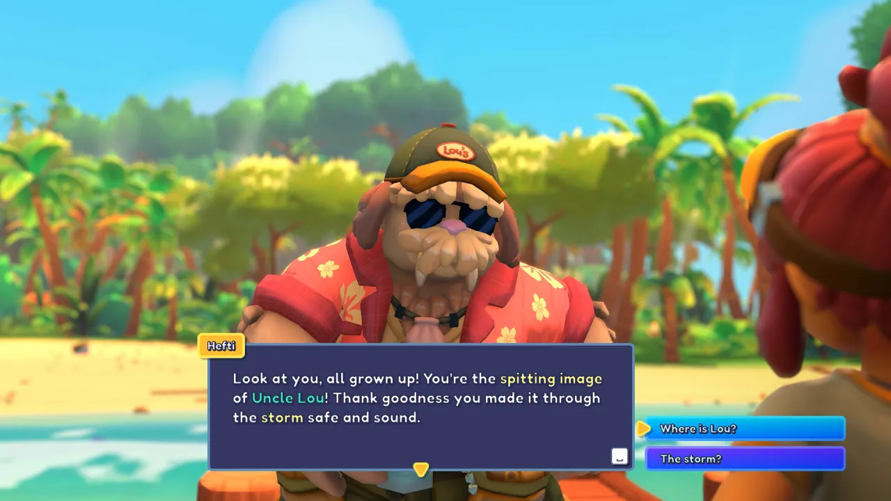 Lou's Lagoon official screenshot — exploring a tropical island