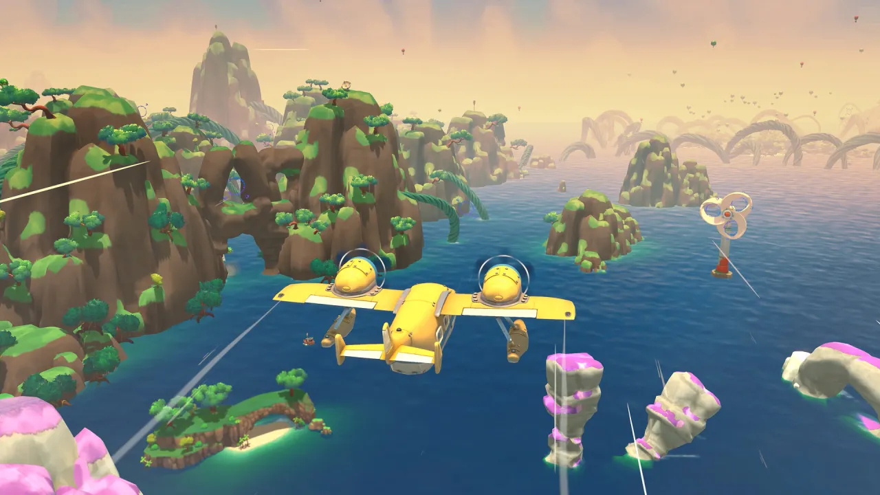 Lou's Lagoon official screenshot — island community buildings